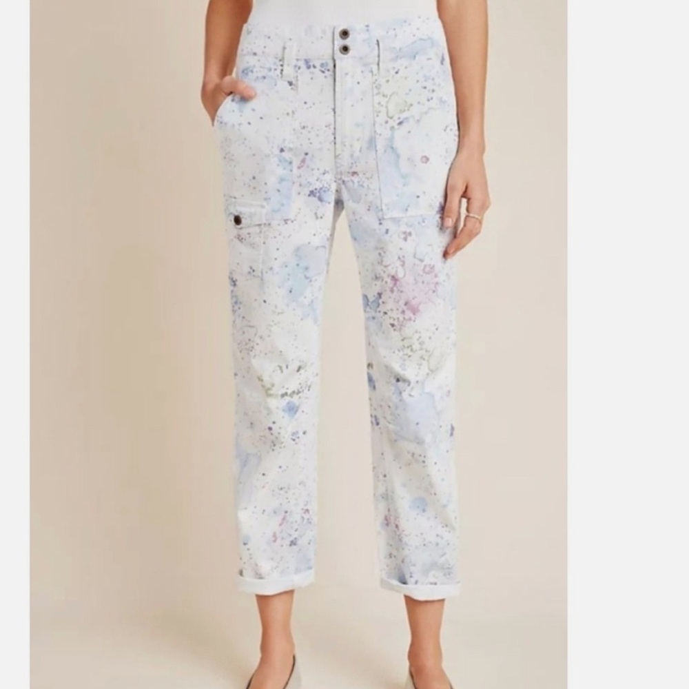 Anthropologie The Wanderer Watercolor Cargo Pant